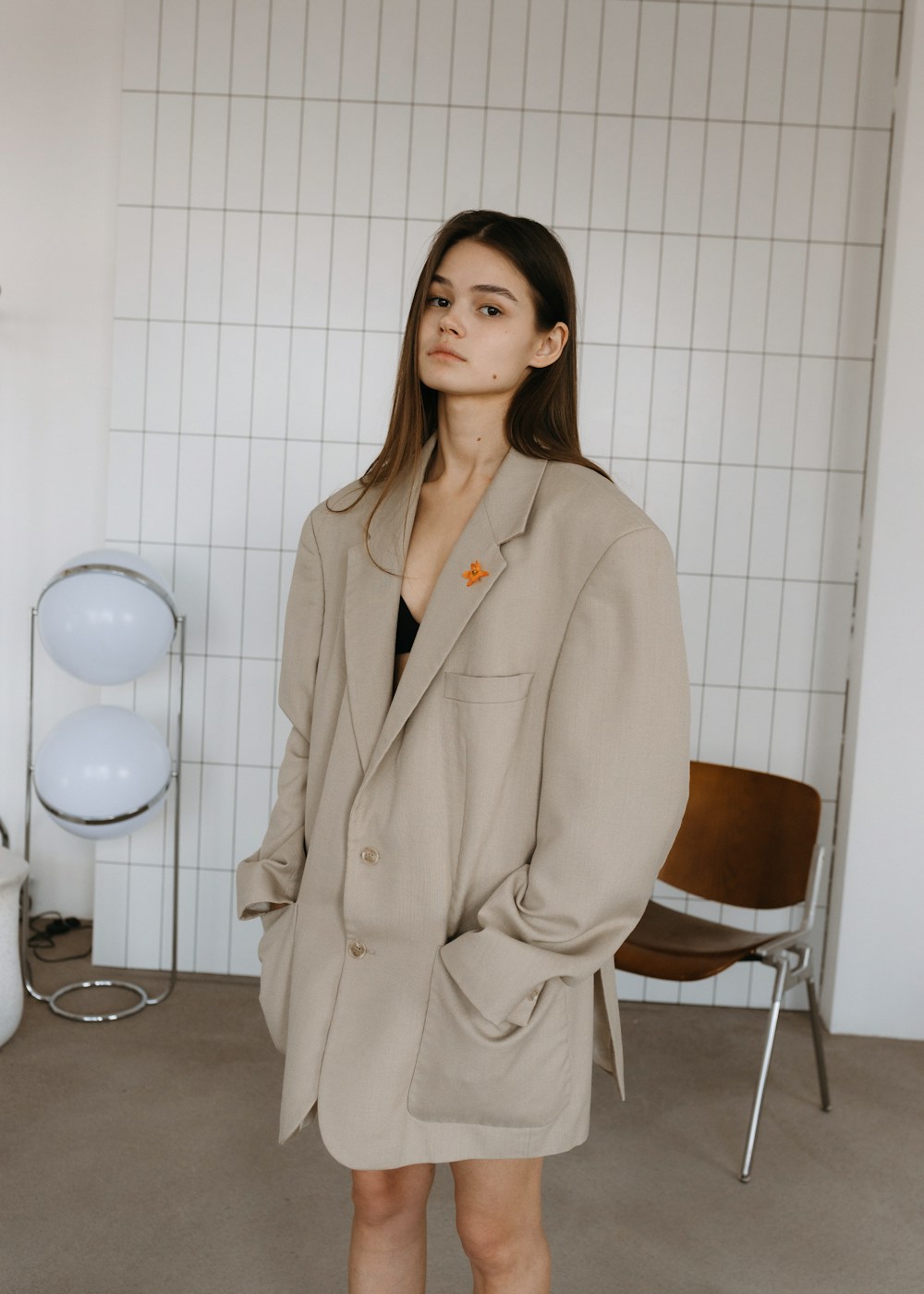 Inspiración de moda femenina: blazer de corte amplio